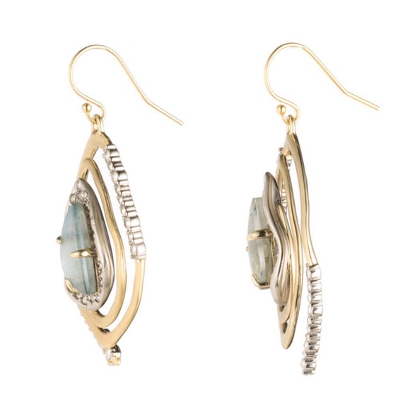 ALEXIS BITTAR • Spiral Encrusted Crystal Earrings - Picture 3 of 4